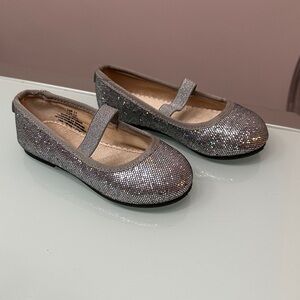 H&M Glittery Silver Girls Dress Shoes